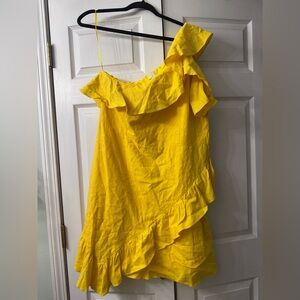 Yellow A New Day Ruffled Dress size 16 NWOT